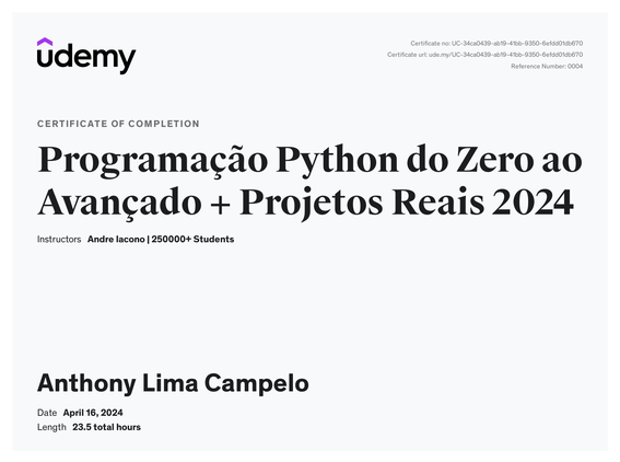 Certificado Python